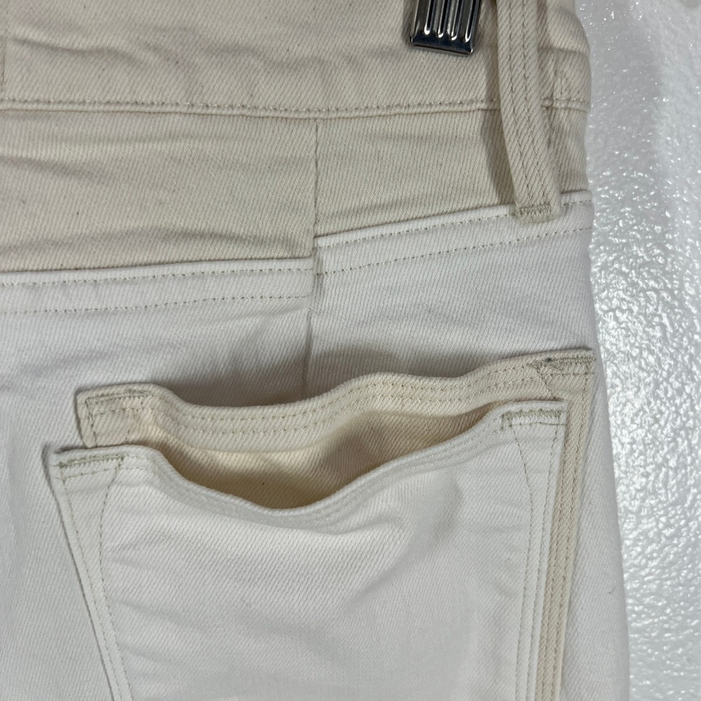 FRAME Le High Straight Crop Jeans Blanc Multi Colorblock Denim Womens‎ 27 Casual - Picture 8 of 12